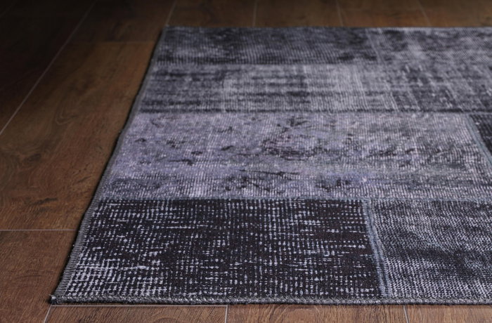 Conceptum Alfombra Jazz Chenille Negra AL 81, 150 x 230 cm, 100% Poliéster, Tacto Lujoso y Duradero, Apta Lavadora